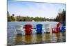 Adirondack Chairs Partially Submerged in the Lake Muskoka, Ontario, Canada-null-Mounted Photographic Print