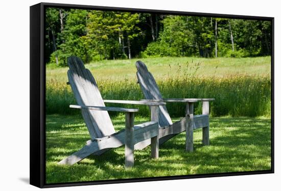 Adirondack Chairs Photo Print Poster-null-Framed Stretched Canvas