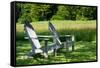 Adirondack Chairs Photo Print Poster-null-Framed Stretched Canvas