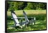 Adirondack Chairs Photo Print Poster-null-Framed Poster