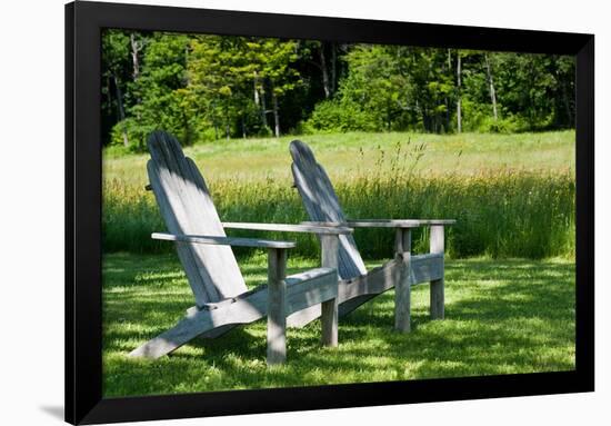 Adirondack Chairs Photo Print Poster-null-Framed Poster