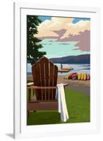 Adirondack Chairs-Lantern Press-Framed Art Print