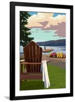 Adirondack Chairs-Lantern Press-Framed Art Print