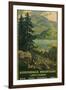 Adirondack Mountains, Lake Placid, Railroad Poster-null-Framed Art Print