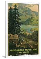 Adirondack Mountains, Lake Placid, Railroad Poster-null-Framed Art Print