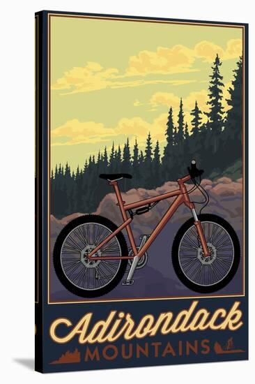 Adirondack Mountains, New York - Ride the Trails-Lantern Press-Stretched Canvas