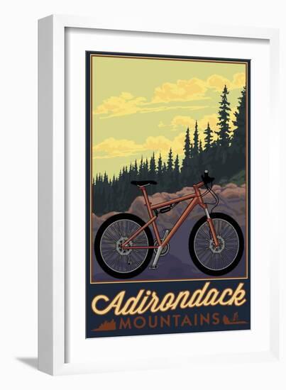 Adirondack Mountains, New York - Ride the Trails-Lantern Press-Framed Art Print