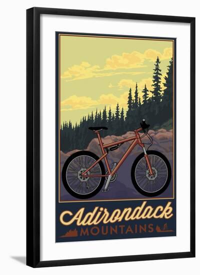 Adirondack Mountains, New York - Ride the Trails-Lantern Press-Framed Art Print