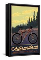 Adirondack Mountains, New York - Ride the Trails-Lantern Press-Framed Stretched Canvas