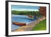 Adirondack Mountains, New York - Water Plane on Eighth Lake-Lantern Press-Framed Art Print