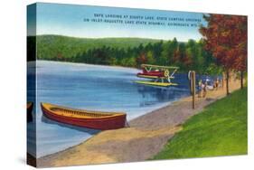 Adirondack Mountains, New York - Water Plane on Eighth Lake-Lantern Press-Stretched Canvas