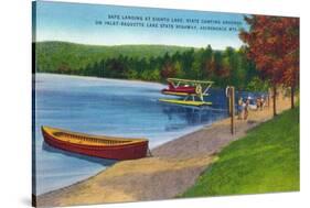 Adirondack Mountains, New York - Water Plane on Eighth Lake-Lantern Press-Stretched Canvas