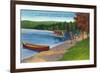 Adirondack Mountains, New York - Water Plane on Eighth Lake-Lantern Press-Framed Art Print