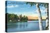 Adirondack Mts, New York - View of Fish Creek State Camping Grounds-Lantern Press-Stretched Canvas