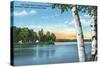 Adirondack Mts, New York - View of Fish Creek State Camping Grounds-Lantern Press-Stretched Canvas