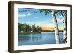 Adirondack Mts, New York - View of Fish Creek State Camping Grounds-Lantern Press-Framed Art Print