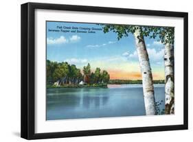 Adirondack Mts, New York - View of Fish Creek State Camping Grounds-Lantern Press-Framed Art Print