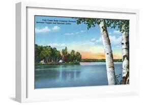 Adirondack Mts, New York - View of Fish Creek State Camping Grounds-Lantern Press-Framed Art Print