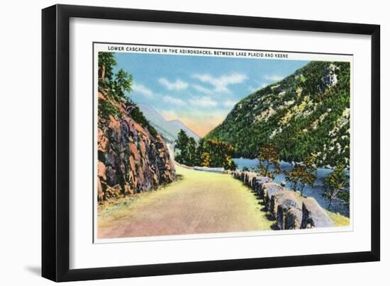 Adirondack Mts, New York - View of Lower Cascade Lake-Lantern Press-Framed Art Print