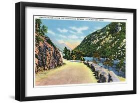 Adirondack Mts, New York - View of Lower Cascade Lake-Lantern Press-Framed Art Print