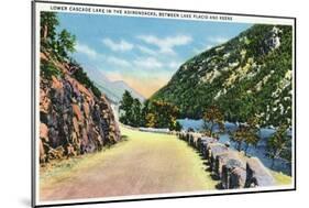 Adirondack Mts, New York - View of Lower Cascade Lake-Lantern Press-Mounted Art Print