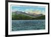 Adirondack Mts, New York - View of Snowy Mts from the Tupper Lake Road-Lantern Press-Framed Art Print