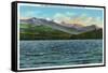 Adirondack Mts, New York - View of Snowy Mts from the Tupper Lake Road-Lantern Press-Framed Stretched Canvas