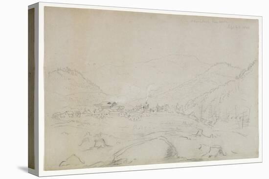 Adirondacks Iron Works, 1846 (Graphite Pencil on Wove Paper)-Thomas Cole-Stretched Canvas