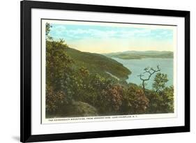 Adirondacks, Lake Champlain, Vermont-null-Framed Premium Giclee Print