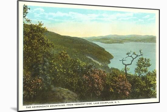 Adirondacks, Lake Champlain, Vermont-null-Mounted Art Print