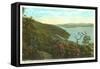 Adirondacks, Lake Champlain, Vermont-null-Framed Stretched Canvas