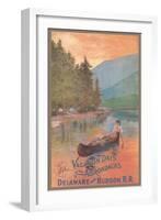 Adirondacks Travel Poster-null-Framed Premium Giclee Print