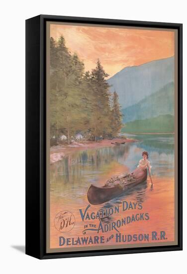 Adirondacks Travel Poster-null-Framed Stretched Canvas