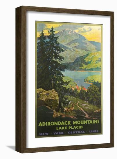 Adirondacks Travel Poster-null-Framed Art Print