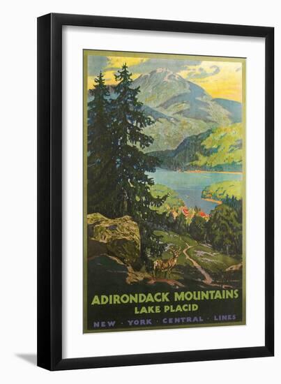 Adirondacks Travel Poster-null-Framed Art Print