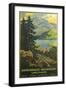 Adirondacks Travel Poster-null-Framed Art Print