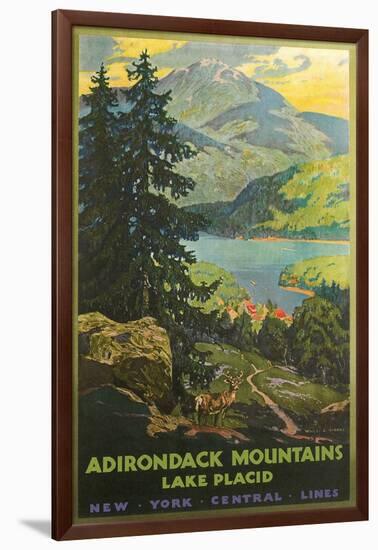 Adirondacks Travel Poster-null-Framed Art Print