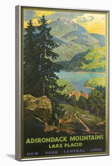 Adirondacks Travel Poster-null-Framed Art Print