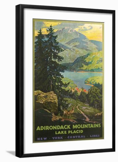 Adirondacks Travel Poster-null-Framed Art Print