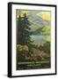 Adirondacks Travel Poster-null-Framed Art Print