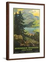 Adirondacks Travel Poster-null-Framed Art Print