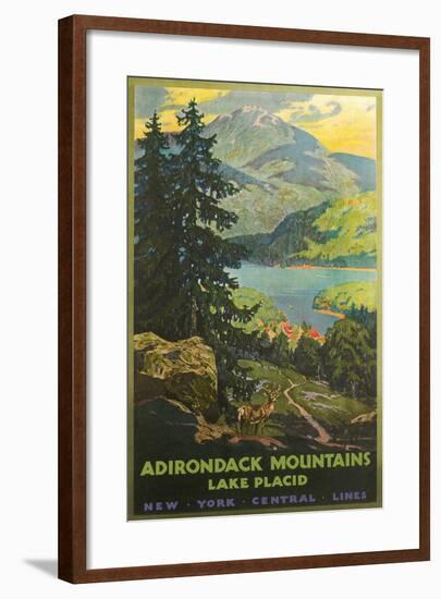 Adirondacks Travel Poster-null-Framed Art Print