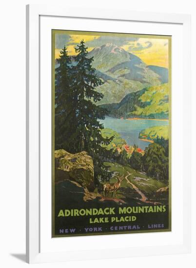 Adirondacks Travel Poster-null-Framed Art Print
