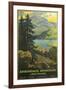 Adirondacks Travel Poster-null-Framed Art Print