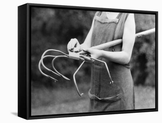 Adjustable Garden Hoe-Elsie Collins-Framed Stretched Canvas