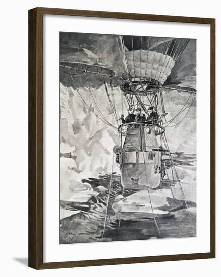 Adler Balloon's Departure from Spitsbergen, Balloon Used by Salomon August Andree-null-Framed Giclee Print