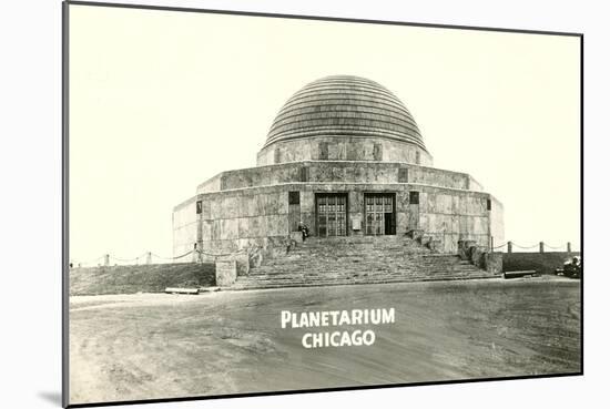 Adler Planetarium under Construction-null-Mounted Art Print