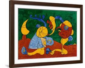 Adlige In Der Fallgrube-Joan Miro-Framed Art Print