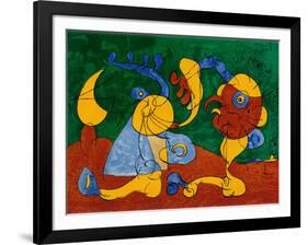 Adlige In Der Fallgrube-Joan Miro-Framed Art Print