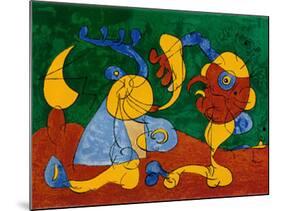 Adlige In Der Fallgrube-Joan Miro-Mounted Art Print